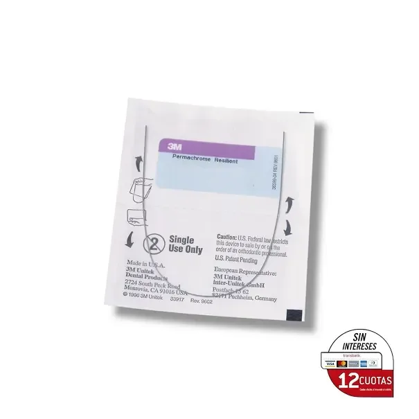 3M Unitek Arcos de Ortodoncia Resiliente Permachrome 10 Unid. Medida a Elección