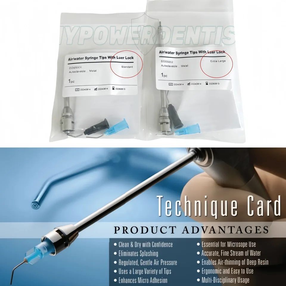 Puntas de irrigación de agua y aire Dental estilo Stropko Kerr, irrigador de punta de pistola de 3 vías seco