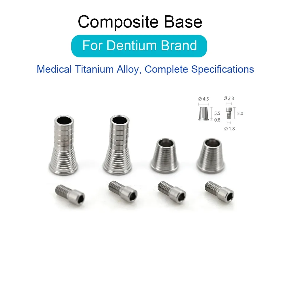 Base de Composite Dental para Dentium, Alternativa a la Columna de Titanio y Base de Titanio para Implantes, Accesorio Profesional para el Cuidado Bucal