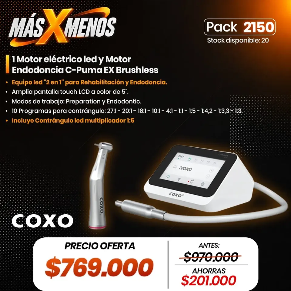 1 Motor eléctrico led y Motor Endodoncia C-Puma EX Brushless Coxo